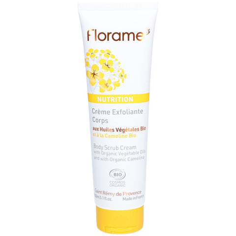 Florame Organic Body Exfoliating Cream – Aloe Vera & Plant Oils – 150 ml