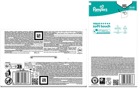 Pampers Feuchttücher Aqua Soft Touch 18x48