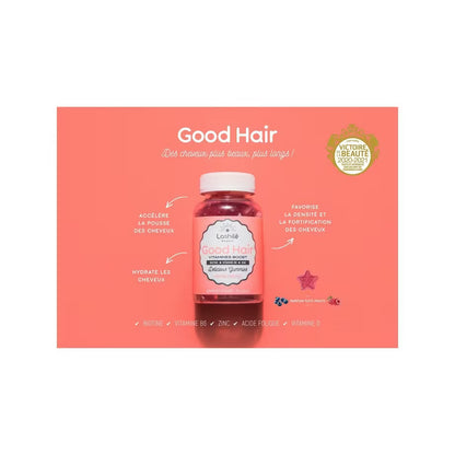 Lashilé Beauty Gutes Haar – Schönheit, Haarwachstum und Stärkung des Haares (Vitamin-Gummis) – 3 Boxen.