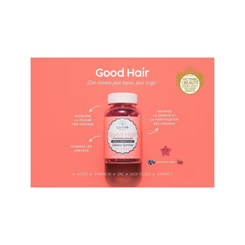 Lashilé Beauty Gutes Haar – Schönheit, Haarwachstum und Stärkung des Haares (Vitamin-Gummis) – 3 Boxen.