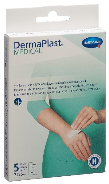 DERMAPLAST Medical Transparentverb 7.2x5cm 5 Stk