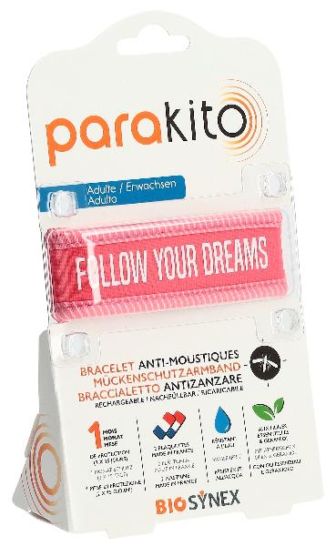 PARA'KITO Bracelet pour poignet adulte Follow Dreams Fuchsia