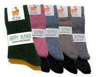 GREVEL Happy Alpaka Socken 39-42 farbig gemischt 20x2Paar
