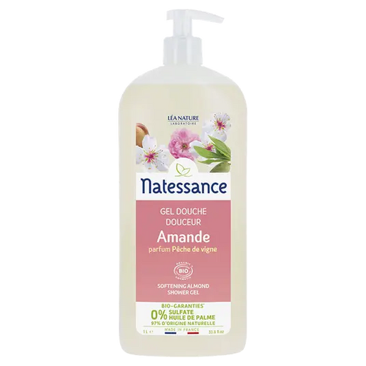 NATESSANCE - Shower Gel Without Sulfates with Sweet Almond Oil - Gentle Cleanse & Nourishing 🌿✨