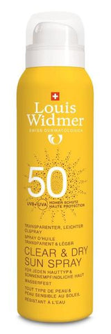 WIDMER Clear & Dry Sun Spray LSF50 ohne Parfüm 200 ml
