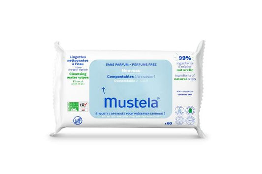 MUSTELA Feuchttücher Wasser kompostier 60 Stk