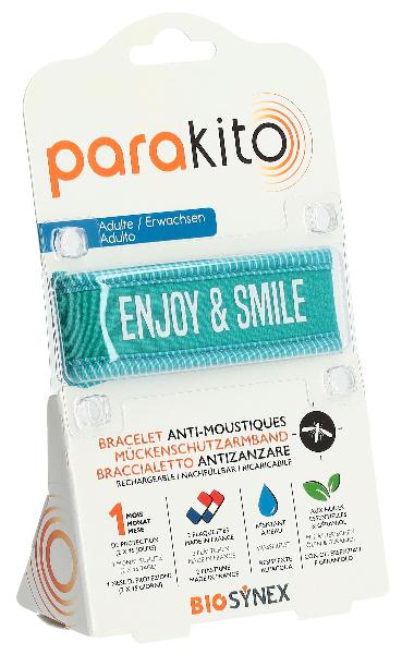 PARAKITO Bracelet pour adulte Enjoy et Sourire Bleu