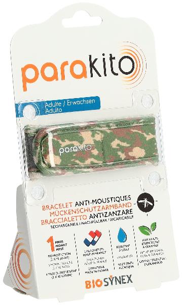 PARA’KITO Bracelet répulsif anti-moustiques pour adultes en camouflage
