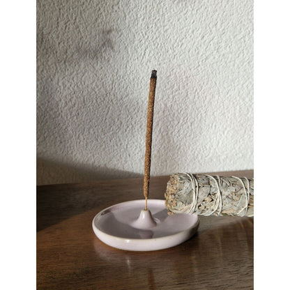 Support pour bâtons d'encens en céramique violet