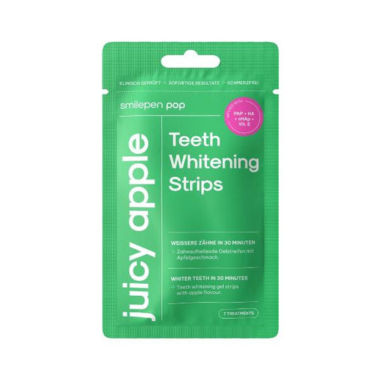 SMILEPEN Pop-Zähne Aufhellstreifen Saftiger Apfel 7 × 2 Stück
