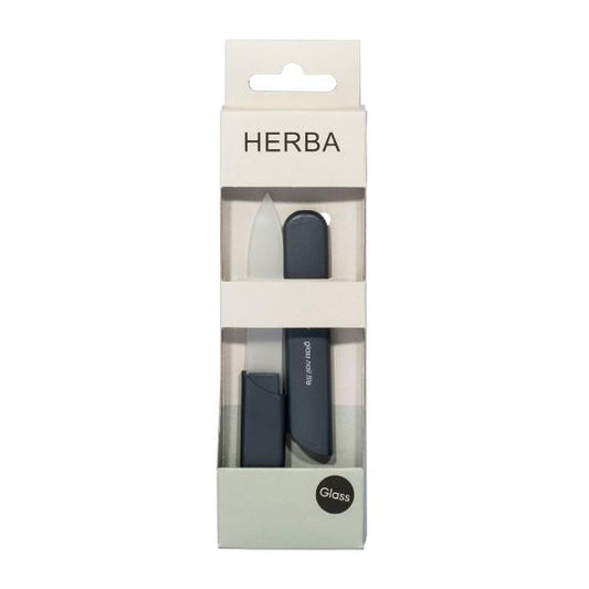 HERBA Glasnagelfeile mit Schutzkappe 13cm grafit