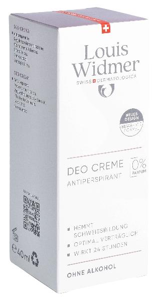 Louis Widmer Deo Creme Antiperspirant Parfümfrei 40 ml