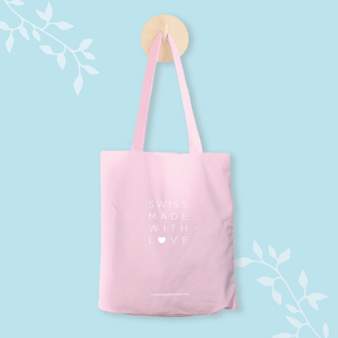 Tote bag Cocooning rose en cadeau