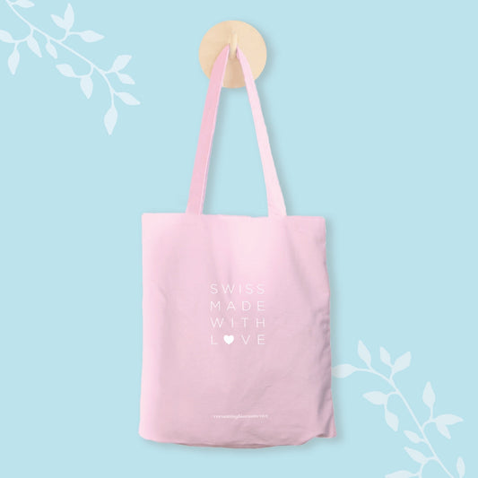 Tote bag Cocooning rose en cadeau