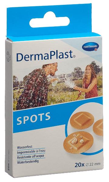 DERMAPLAST Spots rund hautfarbig 20 Stk