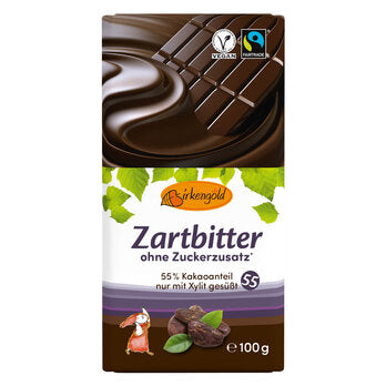 BIRKENGOLD Cioccolato fondente al 55% senza zuccheri Convenzionale 100 g
