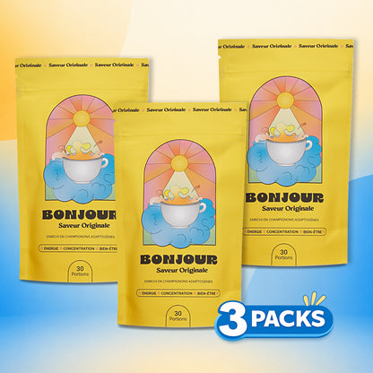 Hallo Original Trio Pack – Funktionelles Pilzgetränk (90 Portionen)