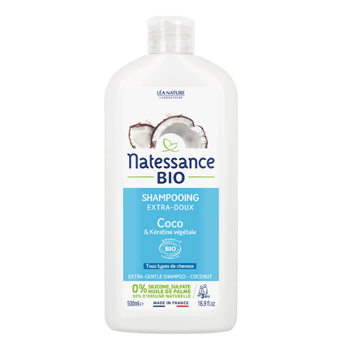 NATESSANCE - Shampoo extra-delicato con olio di cocco biologico - nutri i tuoi capelli! 🥥✨