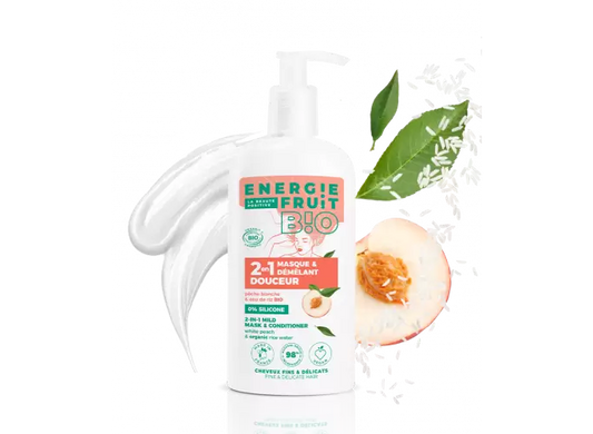 ENERGIA DELLA FRUTTA - Trattamento per capelli 2-in-1 con pesca - Rivitalizza e brilla per chiome meravigliose! ✨🍑