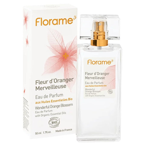 FLORAME - Merveilleuse Eau de Parfum à la fleur d'oranger avec des huiles essentielles biologiques - Embrassez l'essence de la nature ! 🌼🍊