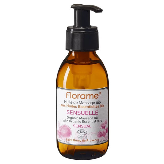 FLORAME - Huile de massage biologique et sensuelle - Profitez d'une relaxation pure 🌿✨
