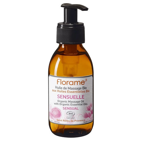 FLORAME - Huile de massage biologique et sensuelle - Profitez d'une relaxation pure 🌿✨
