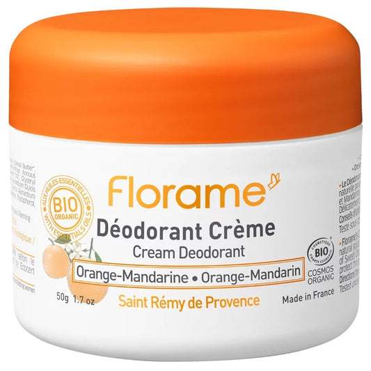 FLORAME - Organic Cream Deodorant Orange & Mandarin - Fresh & Zesty Protection! 🍊✨