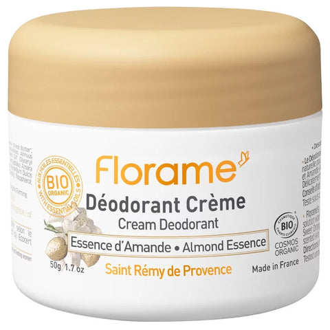 FLORAME - Organic Cream Deodorant - Bitter Almond Essence - Fresh & Natural Protection! 🌿✨