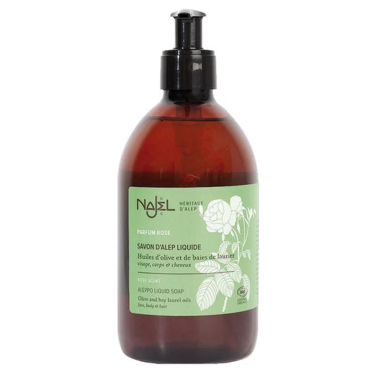 Najel - Savon liquide d'Alep avec eau florale de lavande biologique - Chouchoutez votre peau naturellement ! 🌿✨