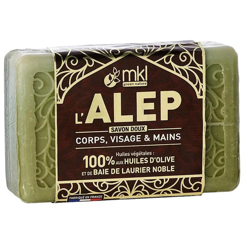 MKL GREEN NATURE - Aleppo Soap with Noble Laurel Berry Oil (100g) - Experience Natural Purity 🌱💧