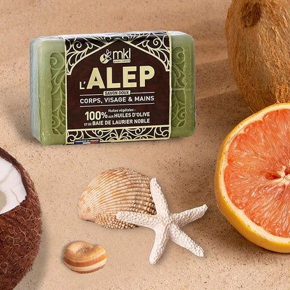 MKL GREEN NATURE - Aleppo Soap with Noble Laurel Berry Oil (100g) - Experience Natural Purity 🌱💧