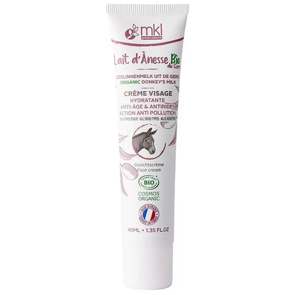MKL VERT NATURE - Crème pour le visage au lait d'ânesse bio - Éclat radieux (40 ml) - Rajeunissez votre peau avec le meilleur de la nature 🌼💧