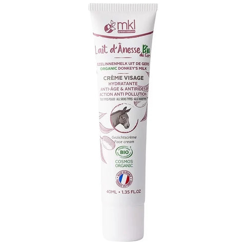 MKL VERT NATURE - Crème pour le visage au lait d'ânesse bio - Éclat radieux (40 ml) - Rajeunissez votre peau avec le meilleur de la nature 🌼💧