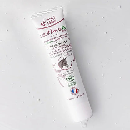 MKL VERT NATURE - Crème pour le visage au lait d'ânesse bio - Éclat radieux (40 ml) - Rajeunissez votre peau avec le meilleur de la nature 🌼💧