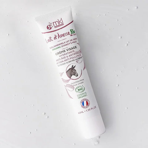 MKL VERT NATURE - Crème pour le visage au lait d'ânesse bio - Éclat radieux (40 ml) - Rajeunissez votre peau avec le meilleur de la nature 🌼💧
