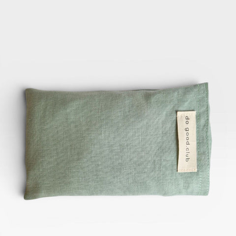 Coussin pour les yeux en lin avec lavande et pierres précieuses sauge