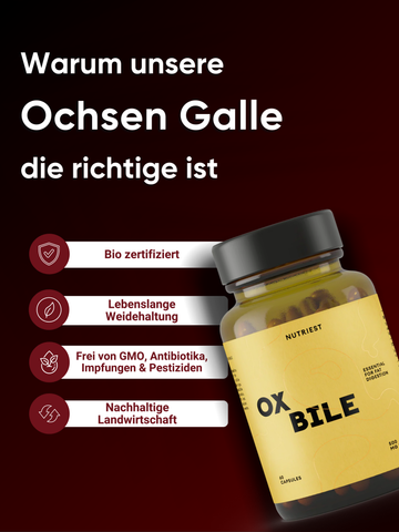 Biographie huile de foie de bœuf capsules de galle de Weiderind