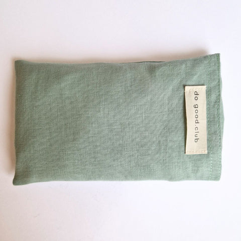 Coussin pour les yeux en lin avec lavande et pierres précieuses sauge