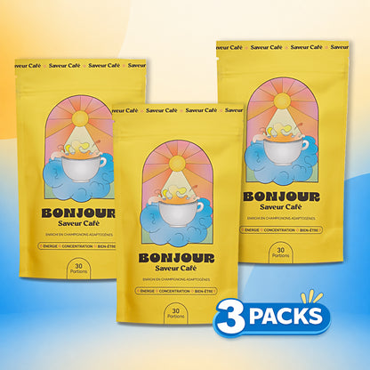 Bonjour Coffee Trio Pack  - Funktionspilzkaffee – 90 Portionen