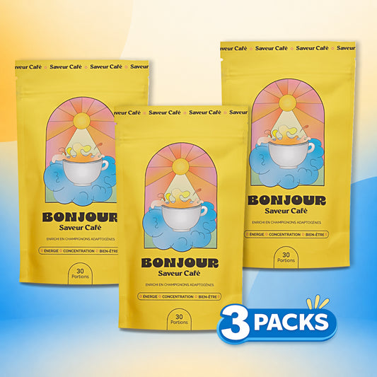 Bonjour Coffee Trio Pack  - Funktionspilzkaffee – 90 Portionen