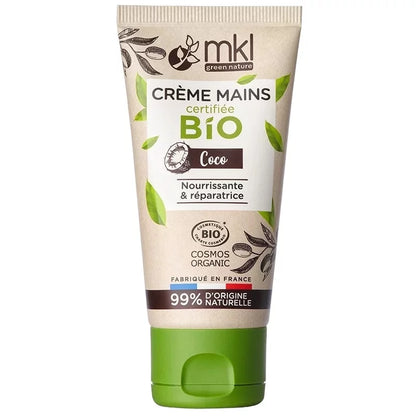 MKL GRÜNE NATUR - Nährende und reparierende Handcreme mit Bio-Kokosnuss (50 ml) - Verwöhnen Sie Ihre Haut! 🌴💧