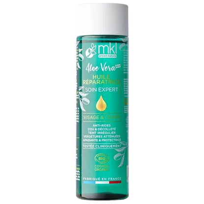 MKL GREEN NATURE - Huile réparatrice à l'aloès (100 ml) - Nourrissez et hydratez votre éclat ! 🌟🌿