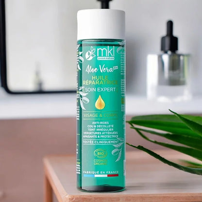 MKL GREEN NATURE - Huile réparatrice à l'aloès (100 ml) - Nourrissez et hydratez votre éclat ! 🌟🌿