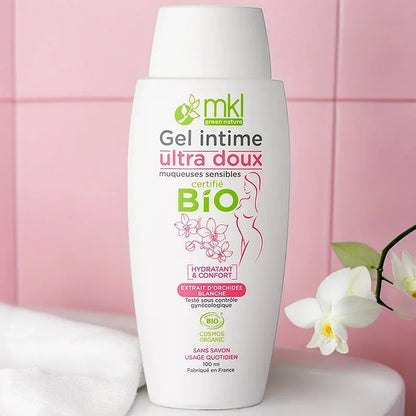 MKL NATURE VERTE - Gel intime ultra-doux avec orchidée blanche biologique (200 ml) - Nourrissez votre peau naturellement ! 🌺✨