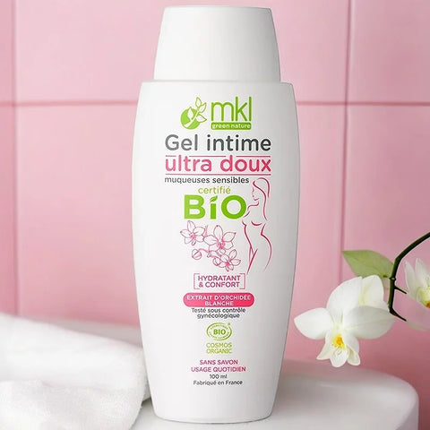 MKL NATURE VERTE - Gel intime ultra-doux avec orchidée blanche biologique (200 ml) - Nourrissez votre peau naturellement ! 🌺✨