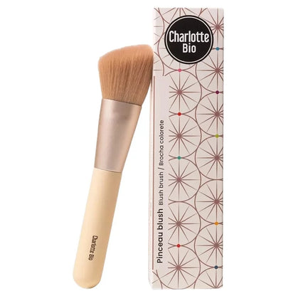 CHARLOTTE BIO - Pinceau végan pour fard à joues - Atteignez un éclat sans défaut ! 🌿✨