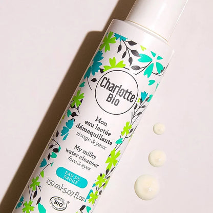 CHARLOTTE BIO - Eau micellaire lactée bio sans rinçage - Rafraîchir et revitaliser votre peau ! 💧🌿✨