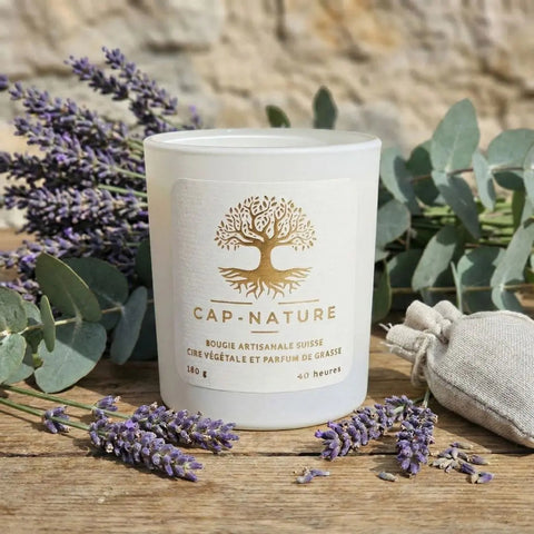 Candela Artigianale Profumata Lavanda ed Eucalipto – Freschezza e Serenità Naturali
