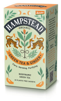 Hampstead Tea Tè Verde e Zenzero Bustine Demeter Tea Bags Confezione da 20