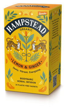Hampstead Tea Tè al Limone e Zenzero Demeter in bottiglia 20 pezzi